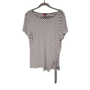 Vince Camuto Striped Blouse Size XL Chic Casual Business GorpCore Nordstrom